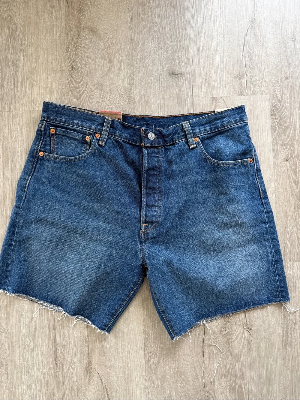 Levi's 501 ‘93 Men's Blue Denim Cutoff Jeans Jorts Shorts 36 NWT